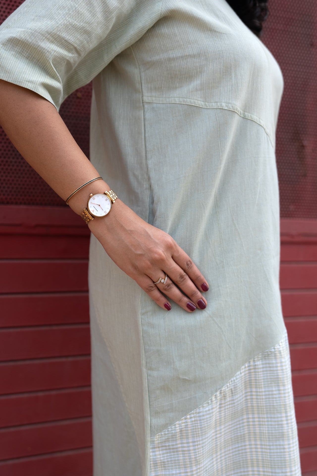 Criss Cross Knee Dress Sage