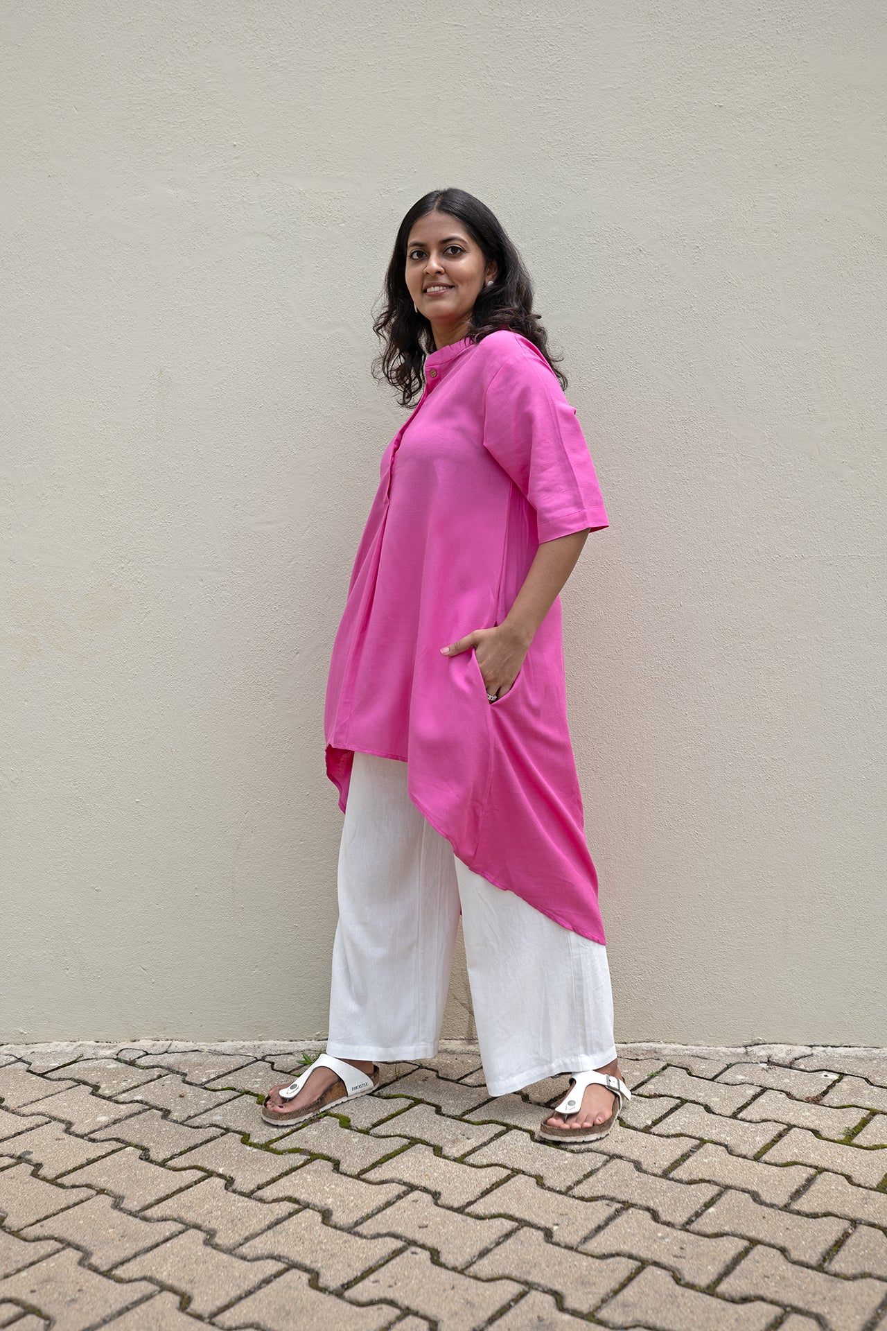 Fuchsia High-Low Tunic