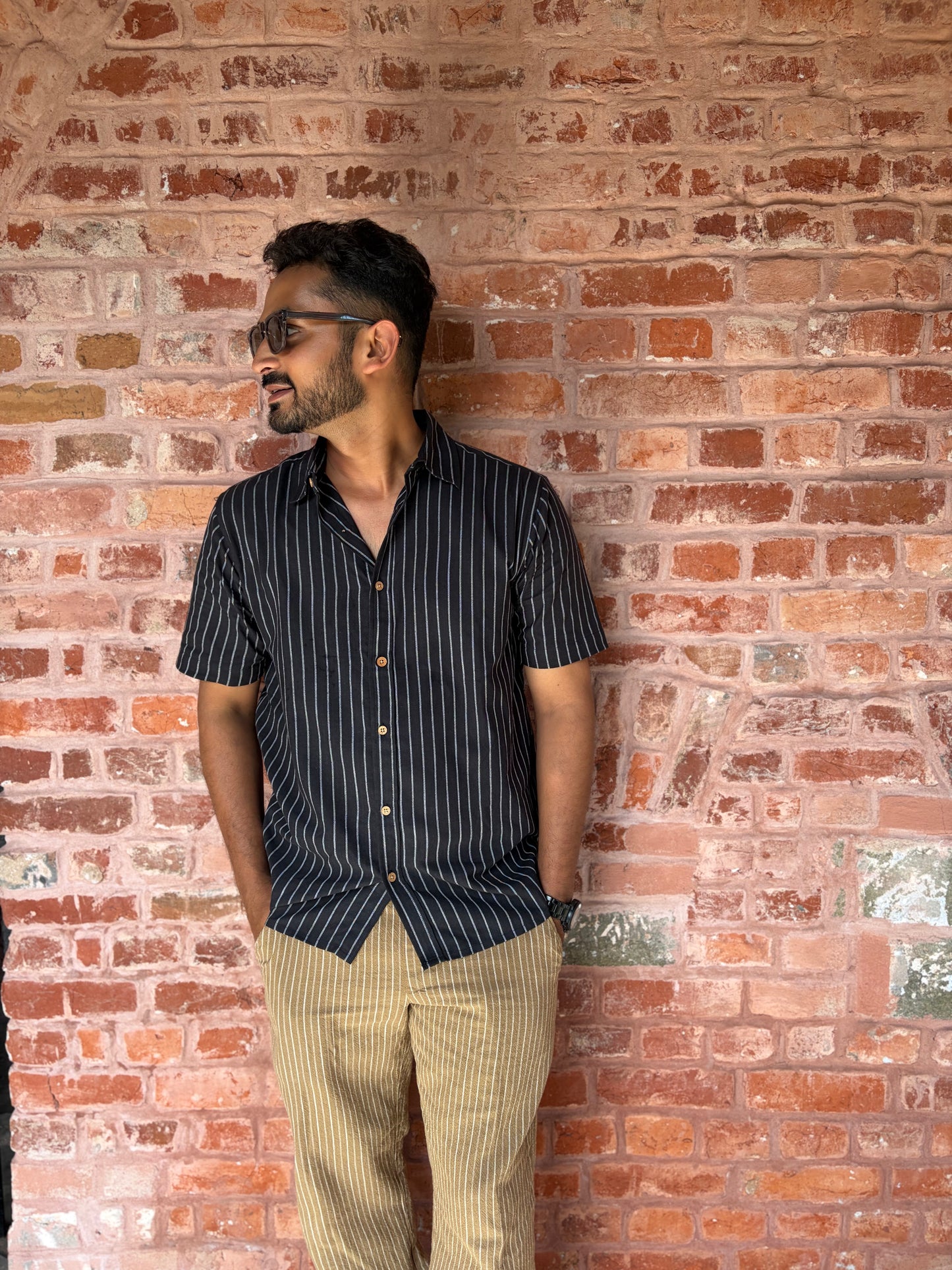 Half- Sleeve Stripe Shirt