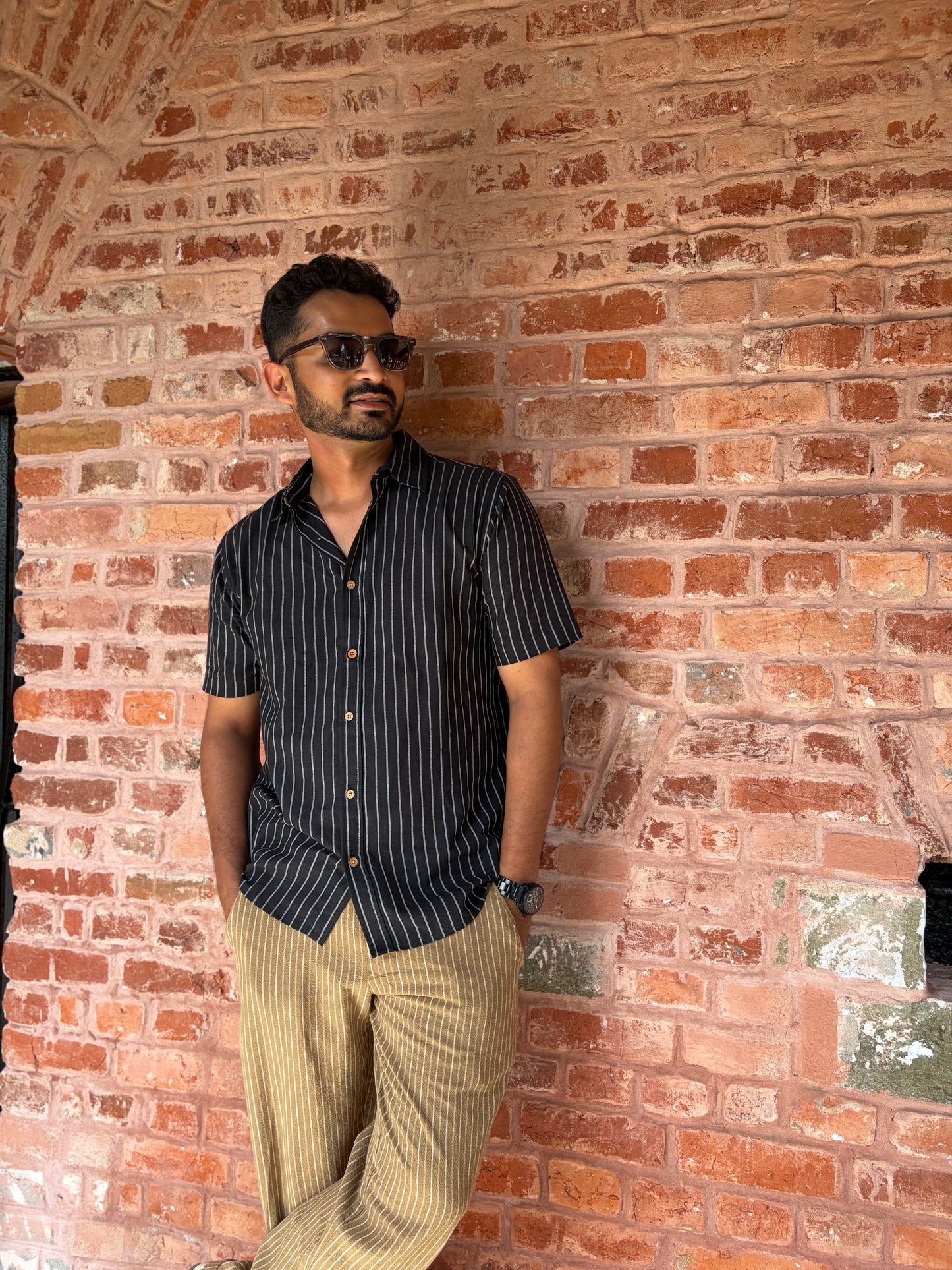 Half- Sleeve Stripe Shirt