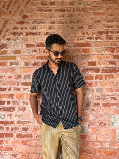 Half- Sleeve Stripe Shirt