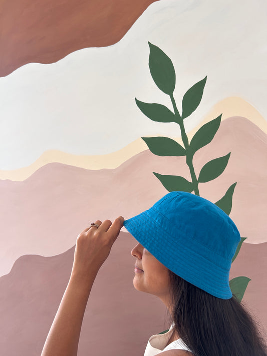 Reversible Bucket Hat – Sky Blue & Purple Blue