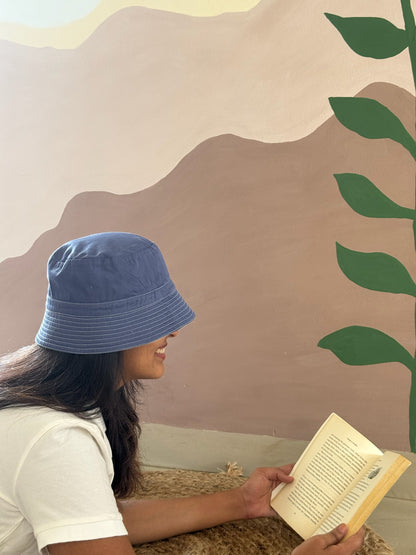 Reversible Bucket Hat –Sky Blue & Medium Blue