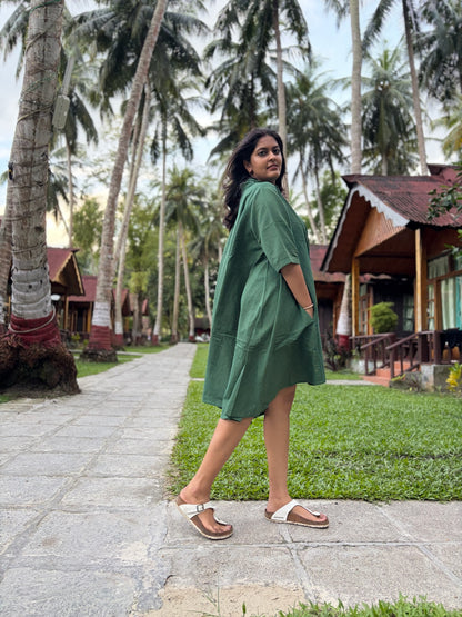 Sunset Antifit Dress - Green