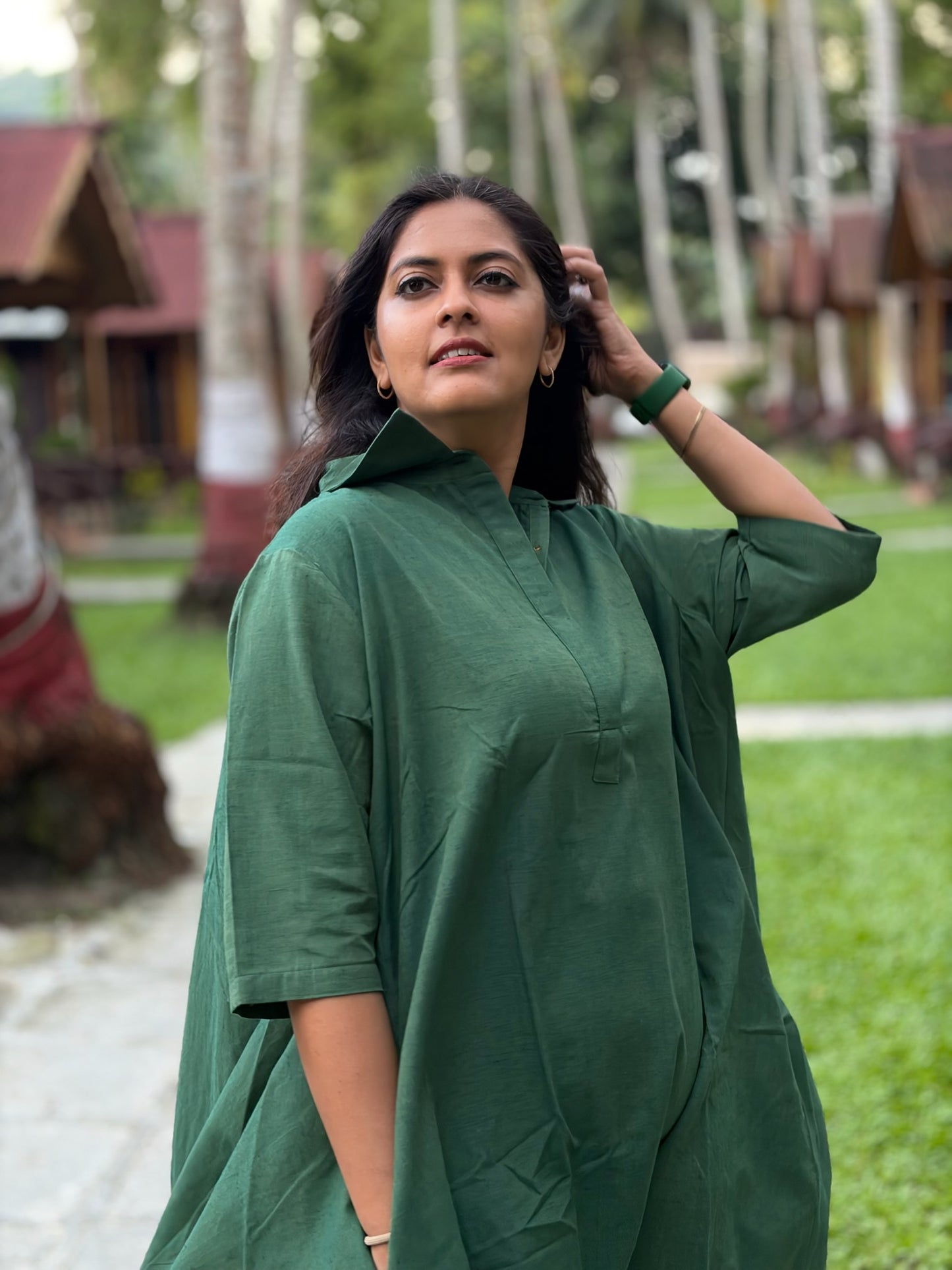 Sunset Antifit Dress - Green