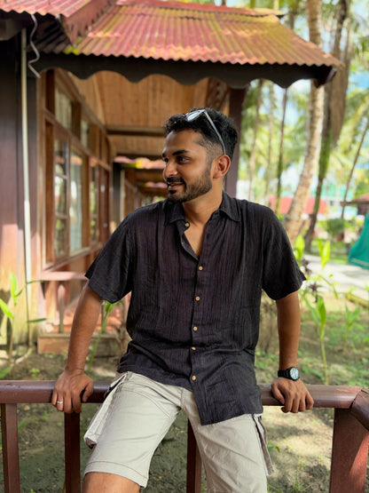 Half Sleeve Katha Weave Shirt