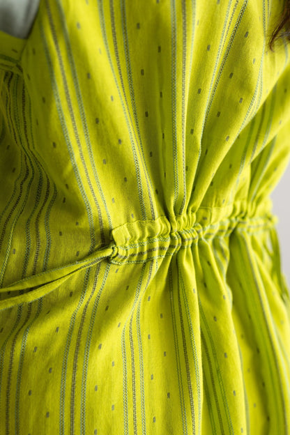 Lime Tie Shirt Dress