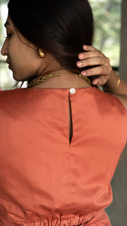 Side Slit Sunny Dress - Orange