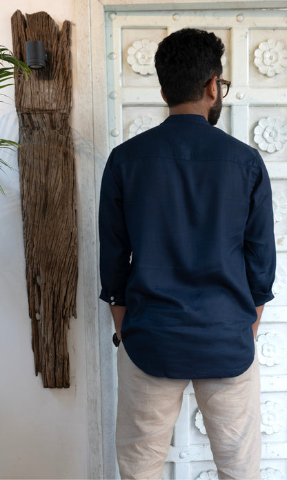 Full Sleeve Formal Shirt - Navy Blue