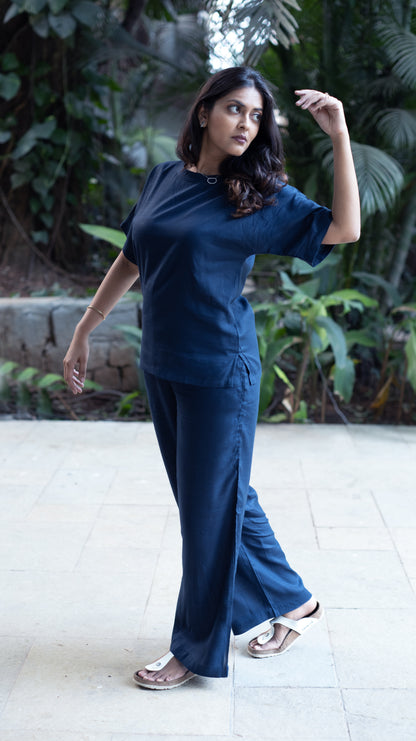 Ozeen Loungewear Navy Set