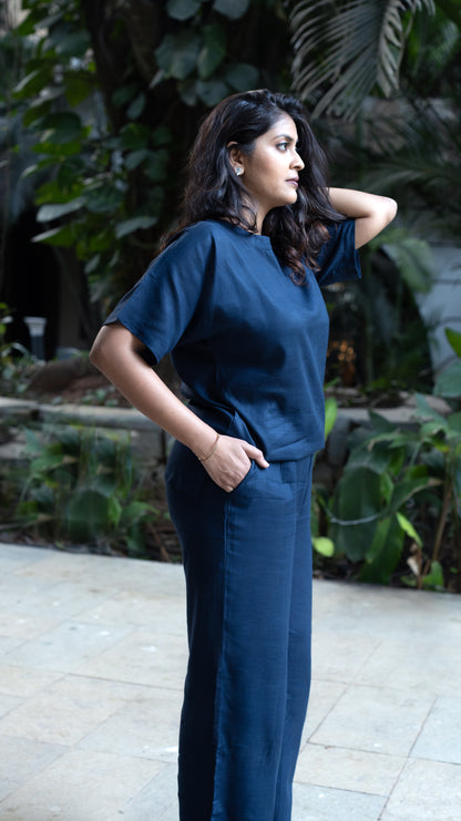 Ozeen Loungewear Navy Set