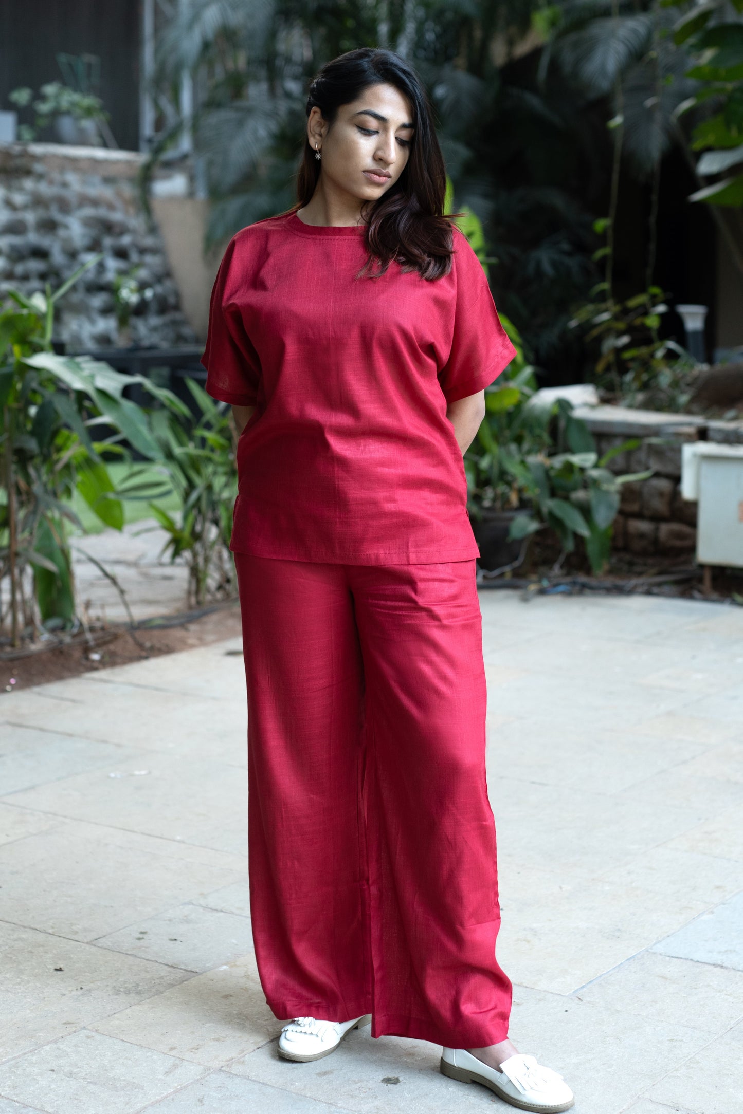 Ozeen Loungewear Red Set