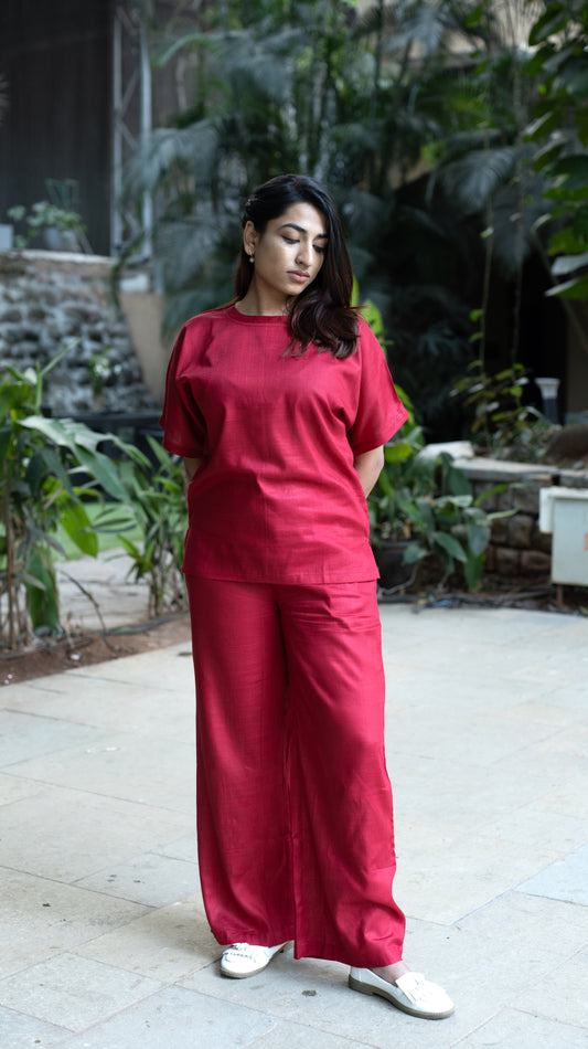 Ozeen Loungewear Red Set