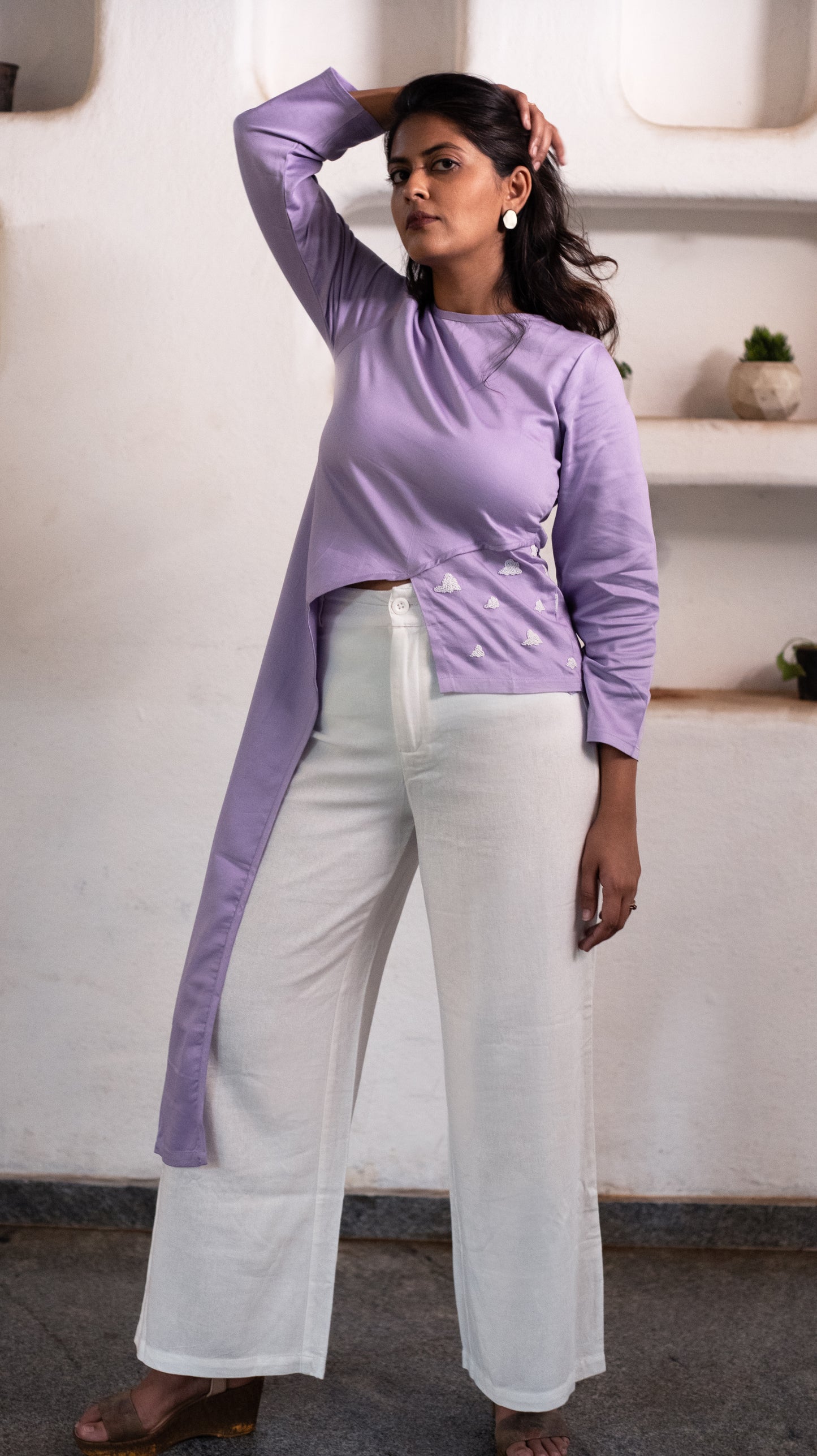 High Low Cloud Top - Lavender