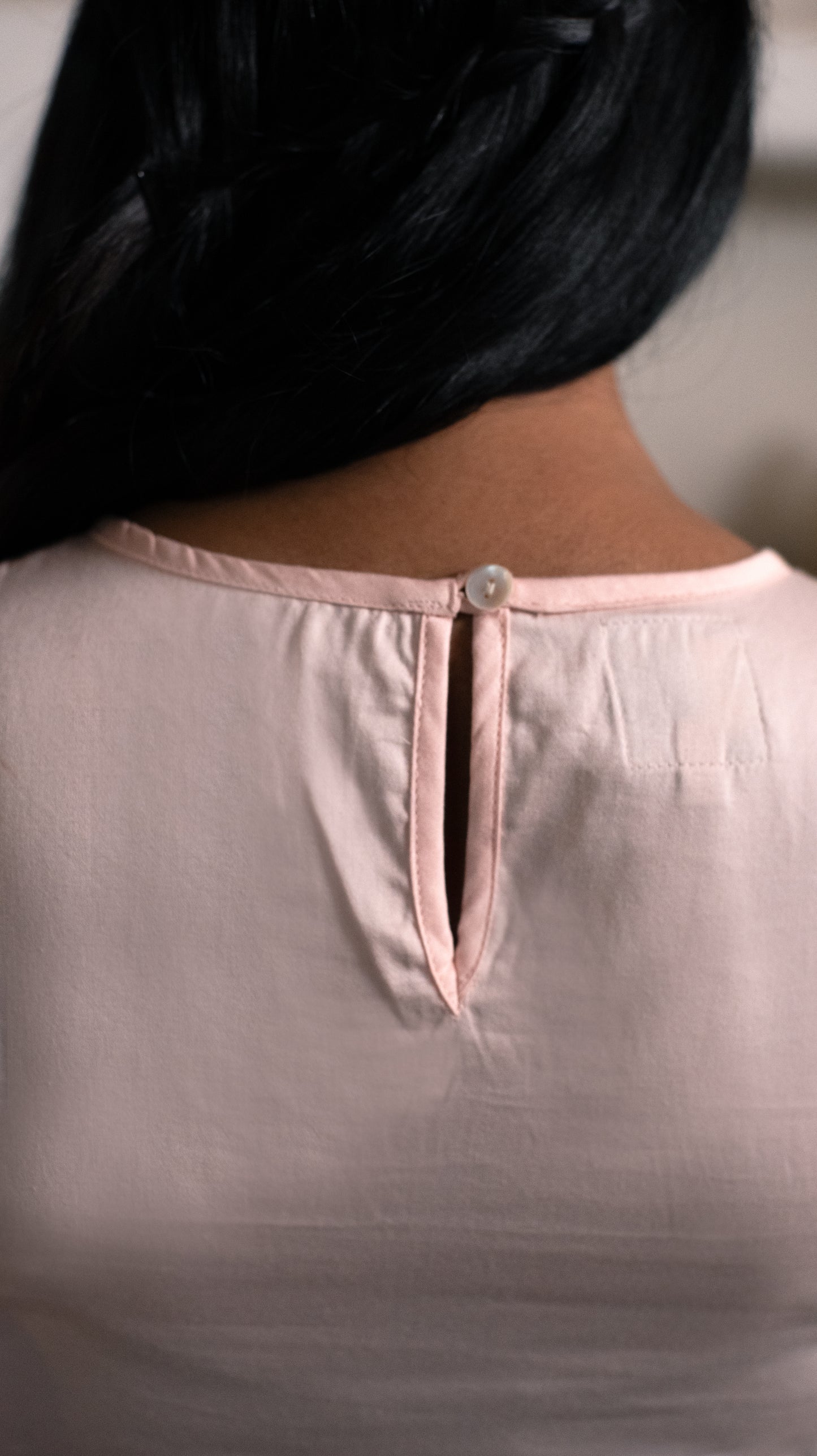 High Low Cloud Top - Blush Pink