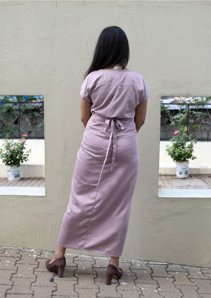 Wrap Skirt Dandelion Set - Rose Pink