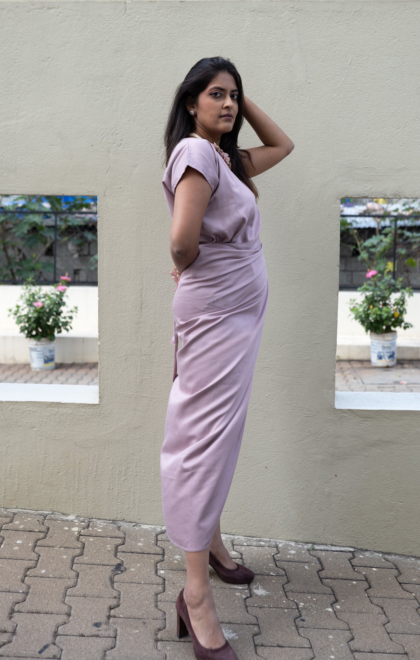 Wrap Skirt Dandelion Set - Rose Pink