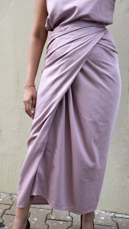 Wrap Skirt Dandelion Set - Rose Pink