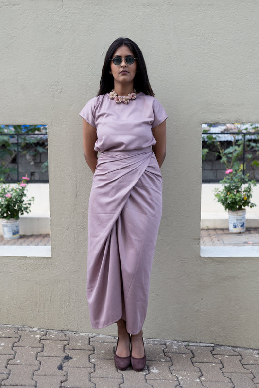 Wrap Skirt Dandelion Set - Rose Pink