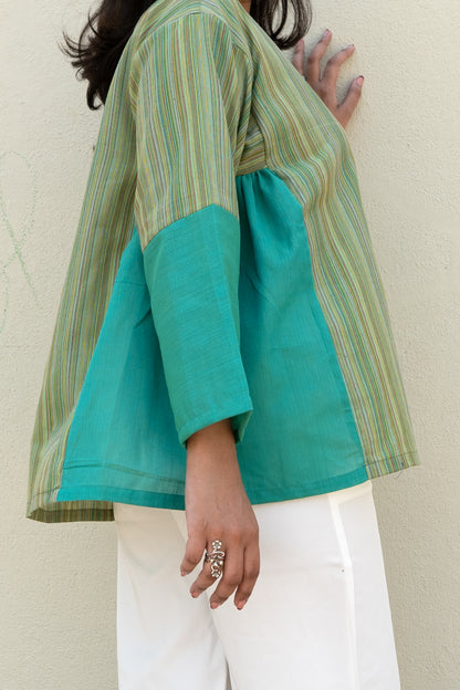 Stripe Solid Top Green