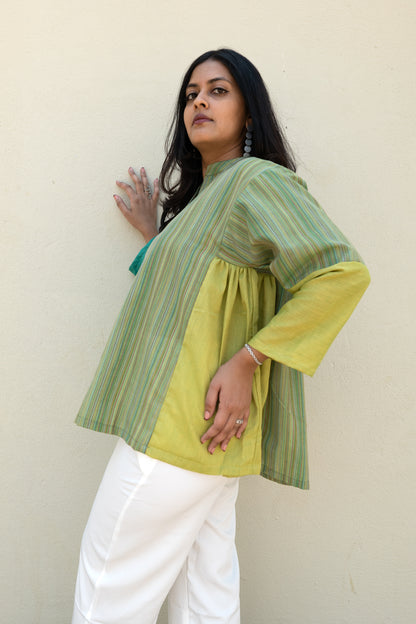 Stripe Solid Top Green