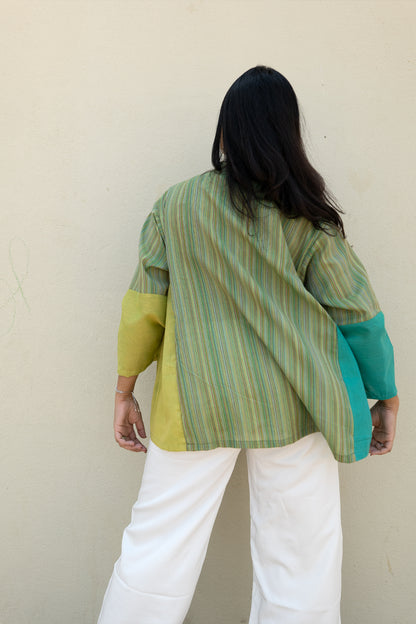 Stripe Solid Top Green