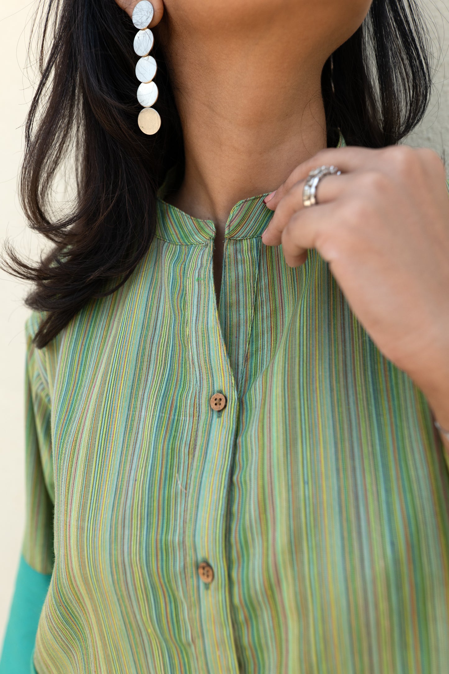 Stripe Solid Top Green
