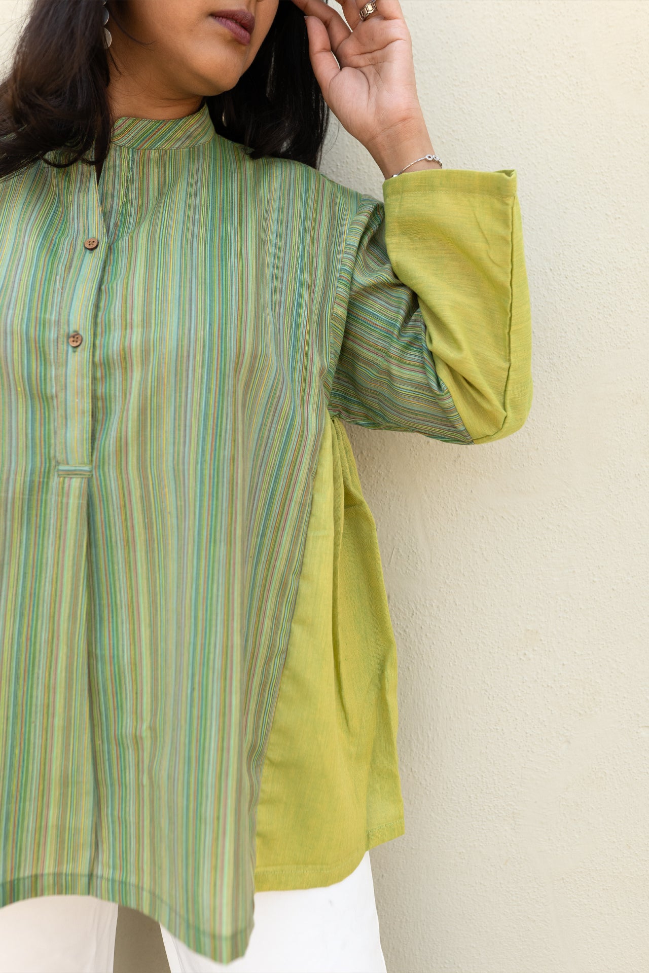 Stripe Solid Top Green